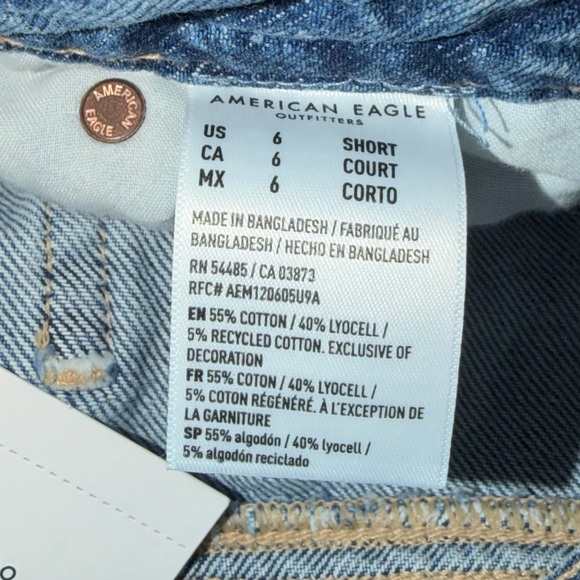 American Eagle NWT Dreamy Drape Super High Rise Baggy Wide Leg Jeans 6 SHORT - Picture 8 of 8